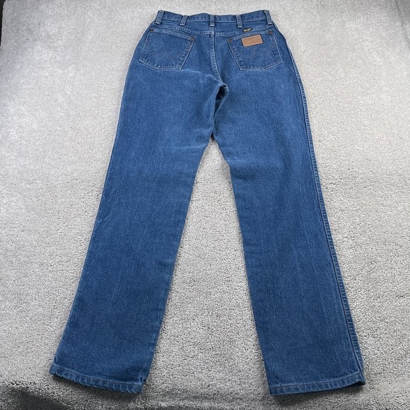Vintage Wrangler Jeans Womens 14 Blue Cowboy Cut USA American Denim 13MWZMR‎ - Picture 8 of 10